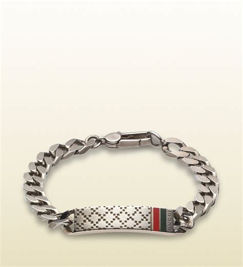 mens gucci bracelet|luxury silver bracelets for men.